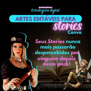 Imagem de capa para o Curso online PACK DE CANVA PARA STORIES_Mírian Fritzen