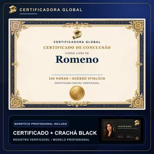 Imagem do curso 🔥 BOLSA 100% [APLICADA] - [MATRÍCULA] CURSO DE FORMAÇÃO EM ROMENO - ACESSO VITALÍCIO - CRACHÁ BLACK + REGISTRO - CASHBACK R$ 25 - BÔNUS APOSTILA EXTRA - CG