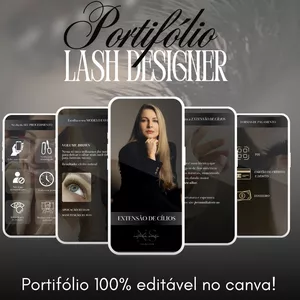 Imagem de capa para o Ebook Portifólio Lash designer 