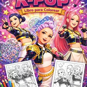 Imagen de portada para Ebook LIBRO PARA COLOREAR GUERRERAS KPOP