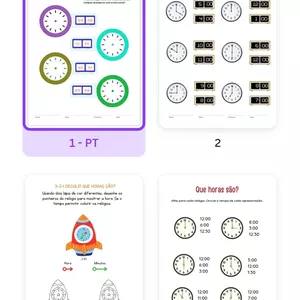 Imagem de capa para o Ebook Atividade de matemática sobre as horas