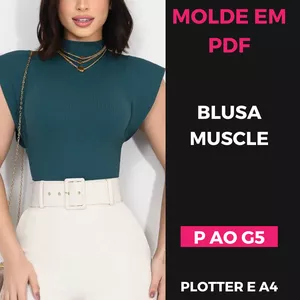 Imagem de capa para o Ebook Molde em PDF - Blusa Muscle