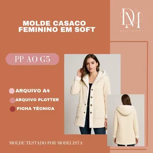 Imagem de capa para o Ebook MOLDE CASACO FEMININO EM SOFT