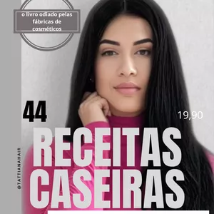 Imagem de capa para o Ebook 44 RECEITAS CASEIRAS PARA SEU CRONOGRAMA CAPILAR.