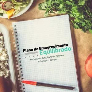 Imagem de capa para o Ebook Plano de Emagrecimento Equilibrado: Reduza Gordura, Controle Porções e Otimize o Tempo