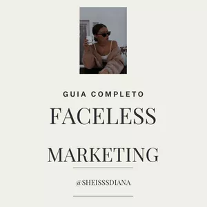 Imagem de capa para o Ebook Guia Completo de Faceless Marketing 