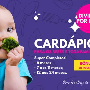 Imagem de capa para o Ebook CARDÁPIOS PARA INTRODUÇÃO ALIMENTAR