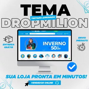 Imagem de capa para o Curso online Tema Dropmilions 4.5 (atualizada ) Shopify