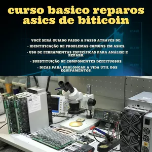 Imagem de capa para o Curso online "Curso Basico: Reparo de ASICs de Bitcoin"