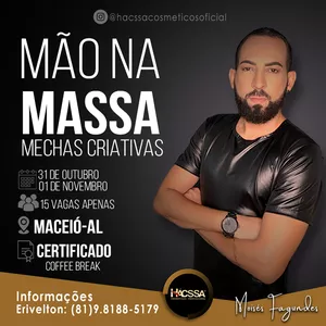 Imagem de capa para o Evento presencial Curso Mão na Massa Mechas Criativas