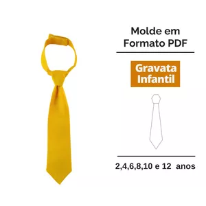 Imagem de capa para o Ebook Molde Gravata Infantil Grade 2,4,6,8,10 e 12 anos