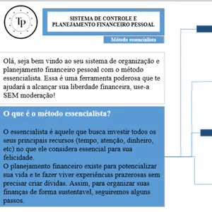Imagem de capa para o Ebook PLANILHA DE CONTROLE, ORGANIZAÇÃO E PLANEJAMENTO FINANCEIRO