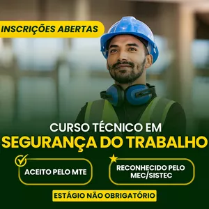 Imagem de capa para o Curso online Curso Técnico em Segurança do Trabalho EAD