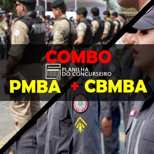 Imagem de capa para o Ebook [COMBO]Focado na POLICIA/BOMBEIRO MILITAR DA BAHIA - Planilha do Concurseiro