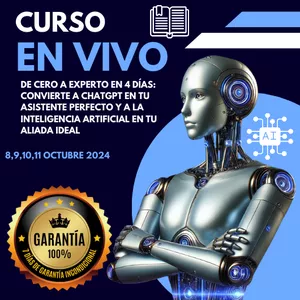 Imagen de portada para Curso online De Cero a Experto en 4 Días: Convierte a ChatGPT en tu Asesor Perfecto y a la Inteligencia Artificial en tu Aliada Ideal
