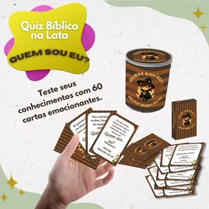 Imagem de capa para o Ebook Quiz Bíblico na Lata Quem Sou Eu Bíblico para Imprimir | O Jogo Bíblico para Imprimir mais divertido e desafiador!