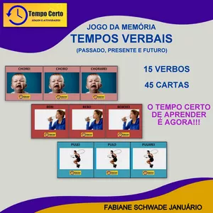 Imagem de capa para o Ebook JOGO DA MEMÓRIA TEMPOS VERBAIS - PASSADO, PRESENTE E FUTURO