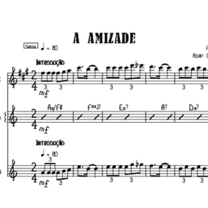 Imagem de capa para o Ebook A Amizade - Fundo de Quintal  (Sax e Teclado)