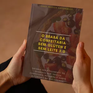 Imagem de capa para o Ebook O Beabá da Confeitaria Sem glúten e Sem leite