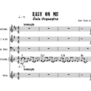 Imagem principal do produto Easy On Me - Adele (Cifra/Partitura - Teclado e Violino)