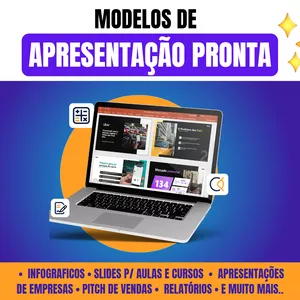 Modelos de Apresentação Pronta (Pack de Infográficos e Slides, Pitch de Vendas Empresarial, Relatórios)