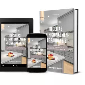 Imagem de capa para o Ebook E-Book de Receitas Nutricionalmente saudáveis