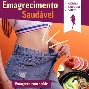 Imagem de capa para o Ebook Emagrecimento Saudável