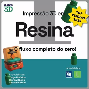Imagem de capa para o Curso online Impressão 3D em Resina
