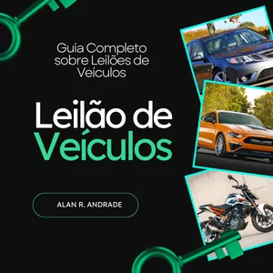 Imagem de capa para o Ebook Guia Completo sobre Leilões de Veículos Autoexplicativo.
