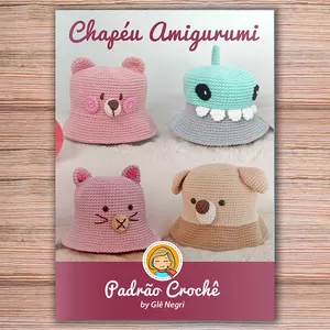 Imagem de capa para o Ebook Chapéu estilo pescador em amigurumi - PDF