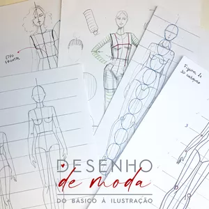 Imagem de capa para o Curso online DESENHO DE MODA: do básico à ilustração