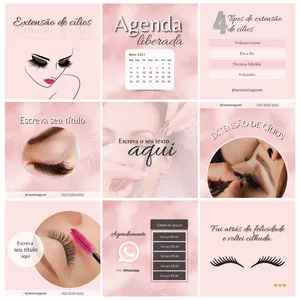 Imagem de capa para o Curso online PACK CANVA EDITAVEL LASH DESIGNER