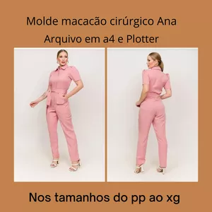 Imagem de capa para o Ebook Molde Macacão cirúrgico Ana 