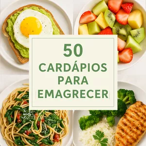 Imagem de capa para o Ebook 50 Cardápios Flexíveis para Emagrecer
