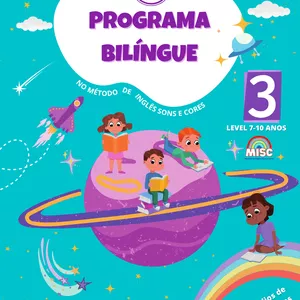 Imagem de capa para o Ebook Programa Bilíngue Sons e Cores Level 3 – Consciência Fonêmica, Leitura e Escrita (7–10) + Planner 6 meses | Recursos pedagógicos completos