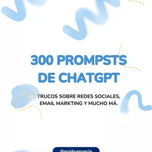 Imagen de portada para Ebook 300 marketing prompts para Chat GPT