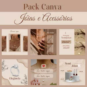 Imagem de capa para o Ebook PLR Canva Jóias e Acessórios 
