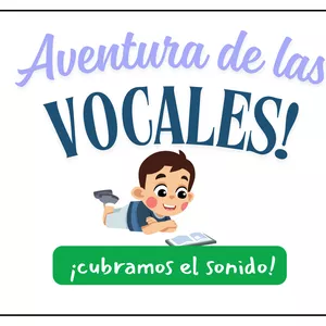 Imagen de portada para Ebook Aprende las vocales jugando: Material educativo para niños