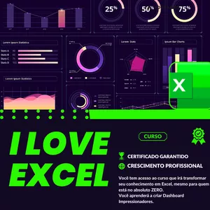Imagem de capa para o Curso online I LOVE EXCEL