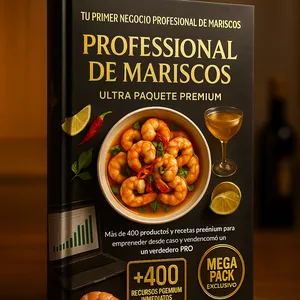 Imagen de portada para Ebook 🥇 Paquete Premium Negocio de Mariscos + DE 500 TEMAS 🦐🍤 –+ D 13Aguachiles 🍽️ • Bartenders  🍸 • Salsas 🌶️ • Venta Ambulante 🚛, desde Casa 🏠 todo Profesional 👨‍🍳