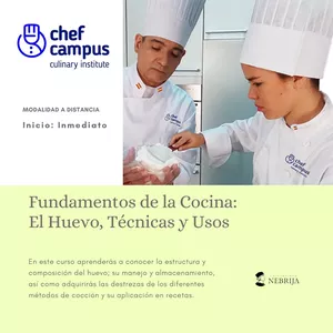 Imagen de portada para Curso online Fundamentos de la Cocina: El Huevo, Técnicas y Usos