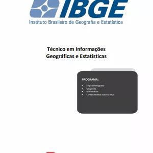 Imagem de capa para o Ebook Apostila IBGE - Técnico em Informações Geográficas e Estatísticas