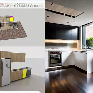Imagen de portada para Curso online CURSO DE DISEÑO DE MUEBLES DE COCINAS EN SKETCHUP BÁSICO