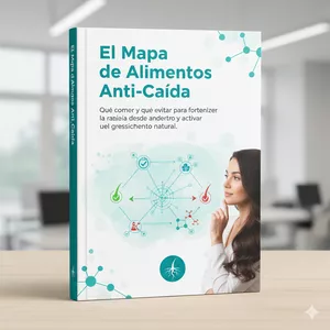 Imagen de portada para Ebook “El Mapa de Alimentos Anti-Caída”  - Qué comer y qué evitar para fortalecer la raíz desde adentro y activar el crecimiento natural.