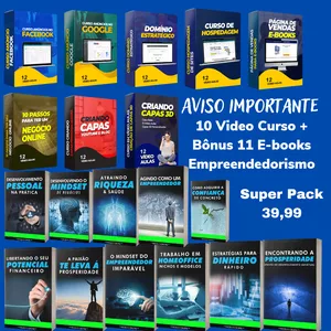 Imagem de 9 video cursos + 11 ebooks empreendedorismo criado por Moiseis na hotmart