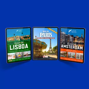 Imagem de capa para o Ebook Combo de Roteiros Completos de PARIS, AMSTERDAM e LISBOA