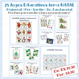 Imagem principal do produto Kit de Jogos Educativos / Pedagógicos Natal