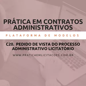 Imagem de capa para o Ebook C20 MU.  Pedido de vista do processo administrativo licitatório