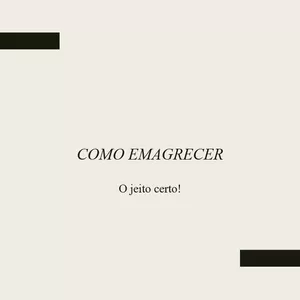 Imagem de capa para o Ebook Como emagrecer?