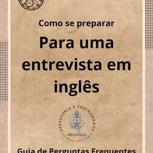Imagem de capa para o Ebook Como se preparar para uma entrevista em inglês. Guia de perguntas frequentes